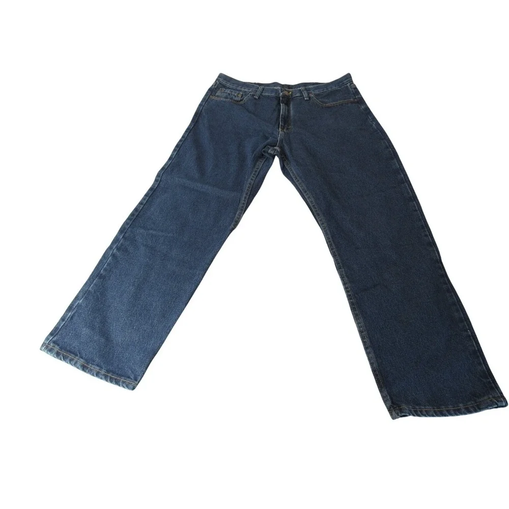 Wrangler Men's Jeans Relaxed Fit Denim‎ 36x30 Blue Cotton